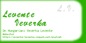 levente veverka business card